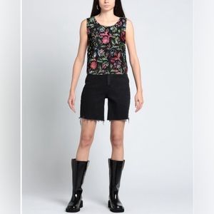 Emporio Armani| sleeveless cropped embroidered top size 40